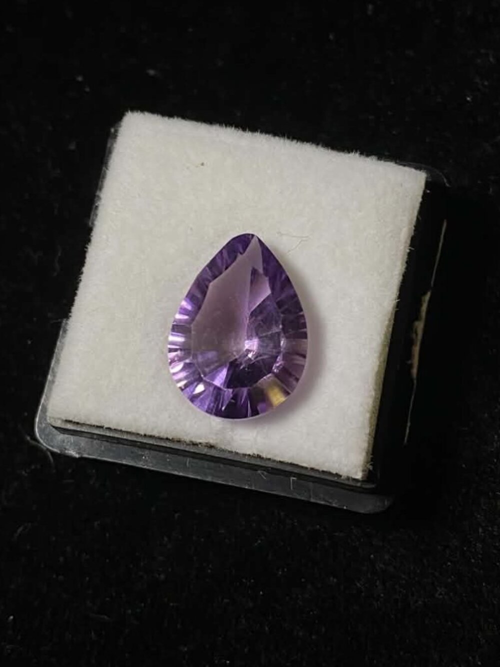Natural Laser Cut 6.25CT Tear Pear Amethyst Loose Gemstone February Birthstone